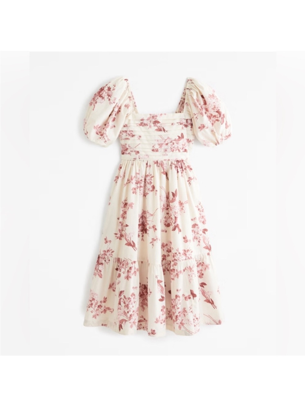 abercrombie pink floral midi emerson dress